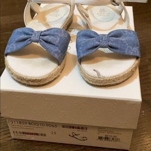 Gucci Denim Bow Sandals